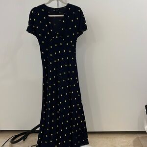 Full length polka dot dress